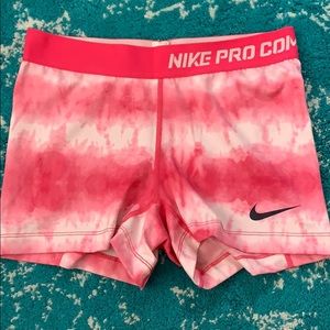 Pink Tie Dye Nike Pro Combat Spandex